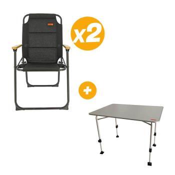 Pack 2 Fauteuils belize + Table