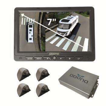 Caméra 360° Drone View pour camping-car  : Carbone avec Moniteur 7 pouces