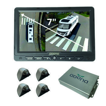 Caméra 360° Drone View pour camping-car  : Carbone avec Moniteur 7 pouces