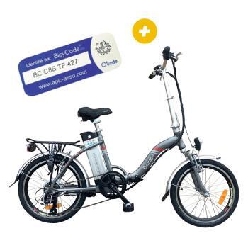 Vélo à assistance électrique pliant 20 Pouces Gris Anthracite Classic