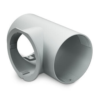 T avec sortie pour conduit d'air chaud d=65mm