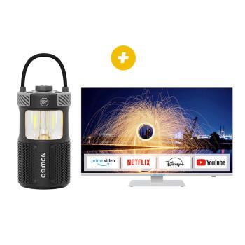 Lampe / enceinte de camping rechargeable Follow Light F1 +  Smart TV Android 11 FHD 32'' / 82 cm