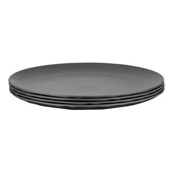 Lot de 4 assiettes plates Club : Gris