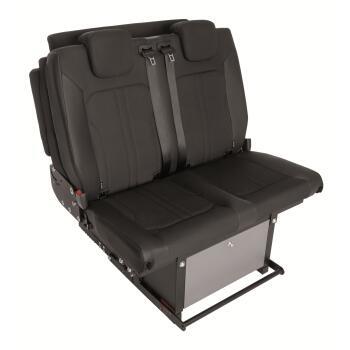 Banquette-lit coulissante ISOFIX revêtement noir/noir