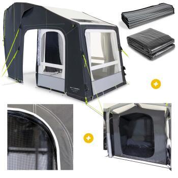 Auvent Rally AIR Pro 240 TG + Panneau en maille + Tente intérieure Rally + Tapis de sol Continental +Tapis de sol étanche Rally 240 TG