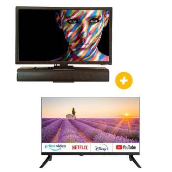 Pack Smart TV Android TV Officiel 22 Pouces + Barre de son