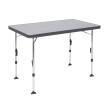 Table rectangulaire grise : AL-247 en aluminium 110 x 70 cm Crespo