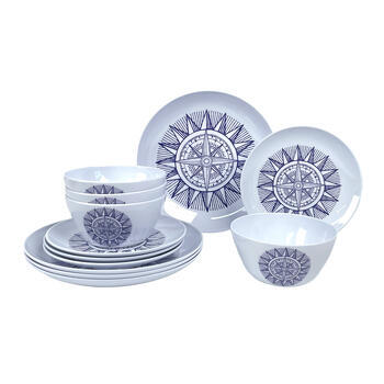 Pack vaisselle mélamine 12 pièces Cardinal
