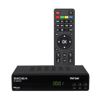 Pack Recepteur TNTSAT HD ST-5400HD avec câble 12 V et déport IR