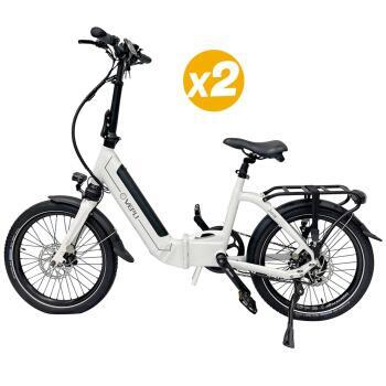 2 Vélos à assistance électrique pliant Jazzy Blanc 11Ah