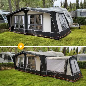 Auvent complet gonflable MALIA AIR Profondeur 240 Taille 17 + Annexe pour auvent gonflable de caravane Malia Air