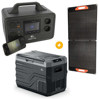 Power Station Power-E 1200 + Panneau solaire + Glacière