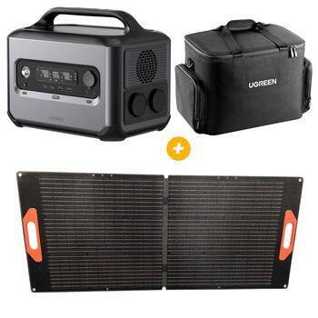 Power station PowerRoam GS1200 + Panneau solaire + Sacoche