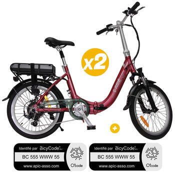 Pack 2 Vélos à assistance électrique pliant 20