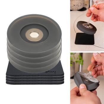 Adaptateur aimanté pour verres à pied avec patin : Anthracite