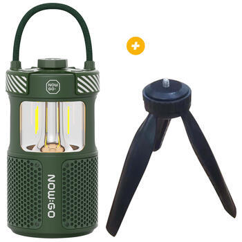Lampe / enceinte de camping rechargeable + Pied de fixation