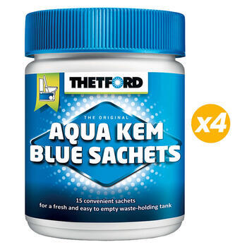 4 Aqua-Kem bleu sachets