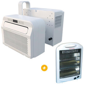 Climatiseur de fenêtre 1500W + Chauffage quartz Sunnywarm 220 Volts