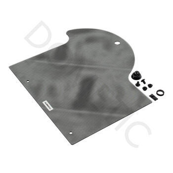 couvercle en verre noir droit