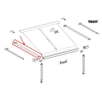 Bras de tension gauche pour longueur de store 260 cm-Store 1200
