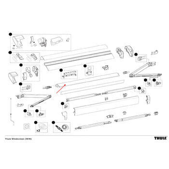 Toile de store 400 cm / coloris 32: Saphir Blue