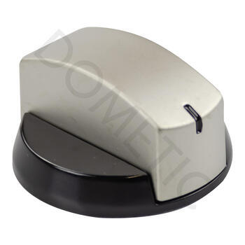 bouton tournant argenté/noir