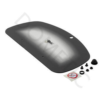 couvercle de verre complet noir