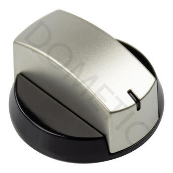 bouton tournant noir argenté