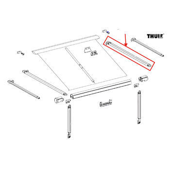 Bras de tension droit pour longueur de store 260 cm - Store 1200