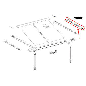 Pièce intérieur de la barre de tension droite - Store Thule 1200