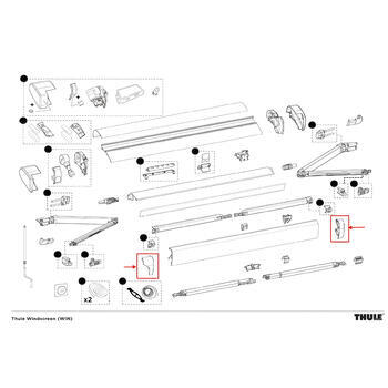Embouts barre de charge G+D Alu