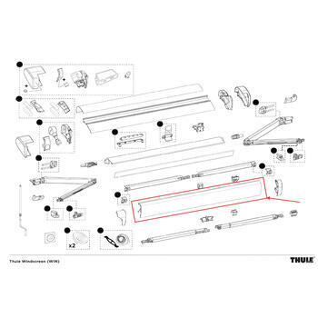 Barre de charge anthracite 300 cm