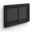 Baie double vitrage acrylique S10 coulissante : 700 x 400 avec encadrement noir Dometic
