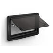 Baie double vitrage acrylique S10 à projection : 500 x 350 avec encadrement noir Dometic