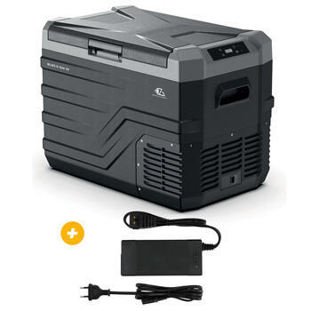 Glacière à compression Blizz-E One 27 litres noire / grise +  Adaptateur 220V/12V - prise UE