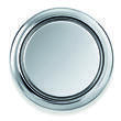 Bouton et rosace en nickele brillant : Epaisseur de 16 mm Decmo