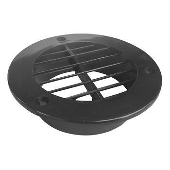 Grille d'aération noir pour meuble Dia.110mm