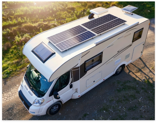 Panneaux solaires sur camping-car