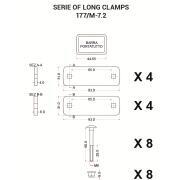 Fixation Tente de toit : kit de fixation largeur pour tente de toit Columbus et Maggiolina