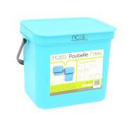 Poubelle à suspendre : 7 litres bleue