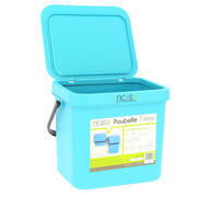 Poubelle à suspendre : 7 litres bleue