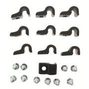 Cavaliers de fixation + vis pour filet de protection