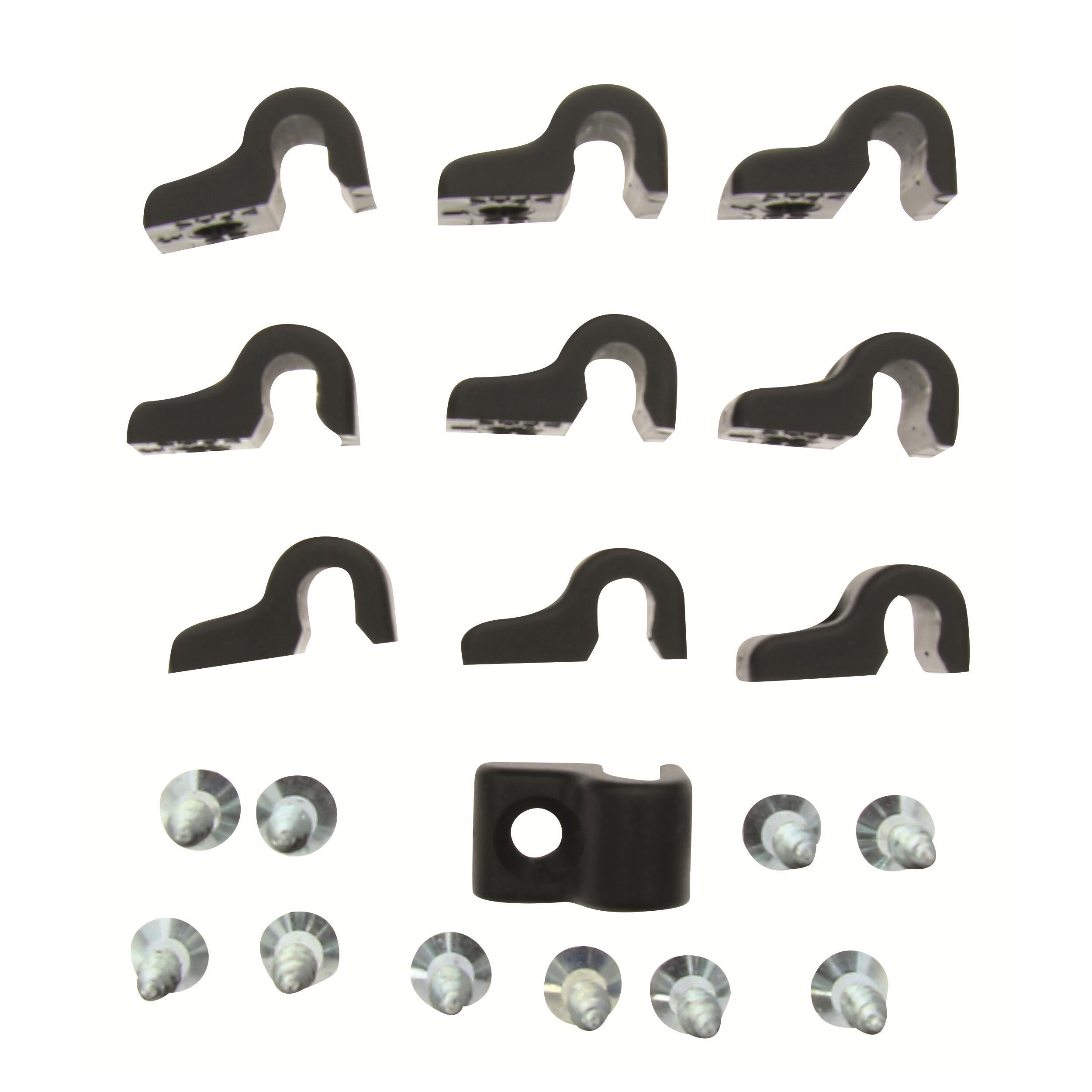 Cavaliers de fixation + vis pour filet de protection