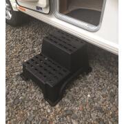 Marchepied plastique 2 marches pour caravane
