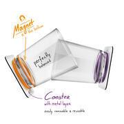 Lot de 6 verres à eau aimantés