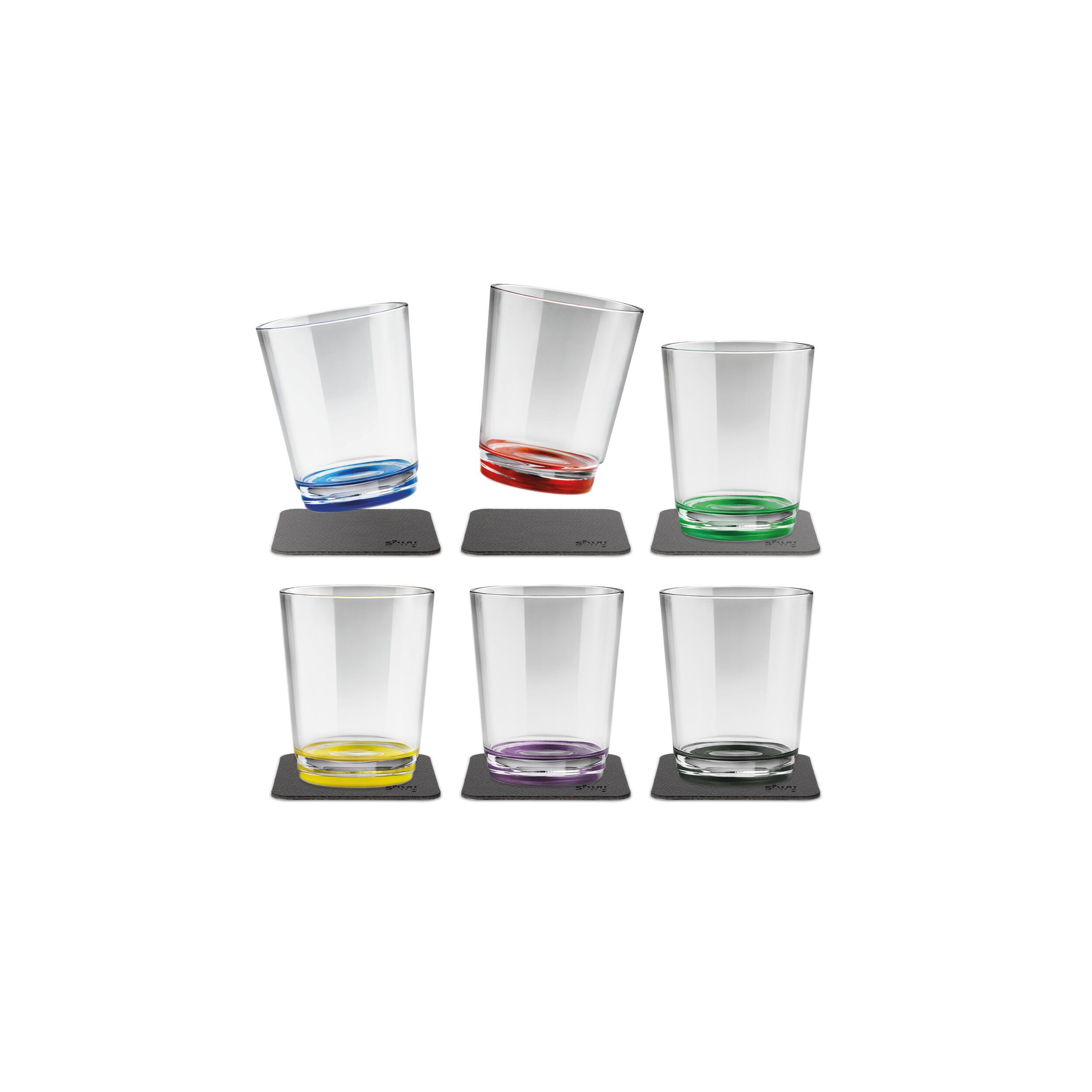 Lot de 6 verres à eau aimantés