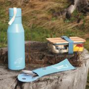 Couverts nomades en inox : Pochette bleue