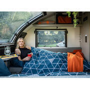 Housse supplémentaire couchage grand confort : Geo Navy 77 cm