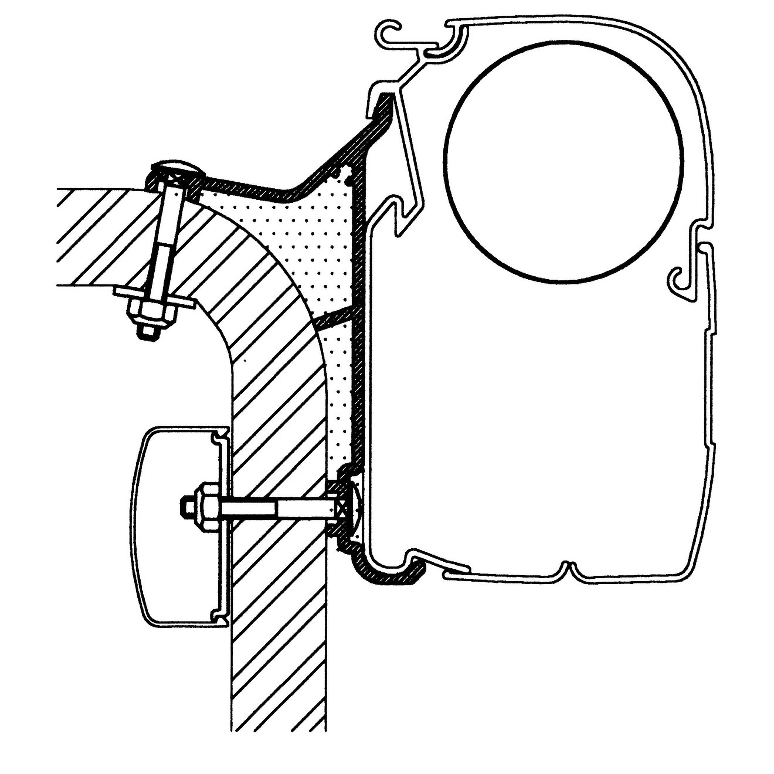 Adaptateur de stores Hymer Van  / B2 : 4 m