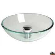 Bonde droite en laiton chromé